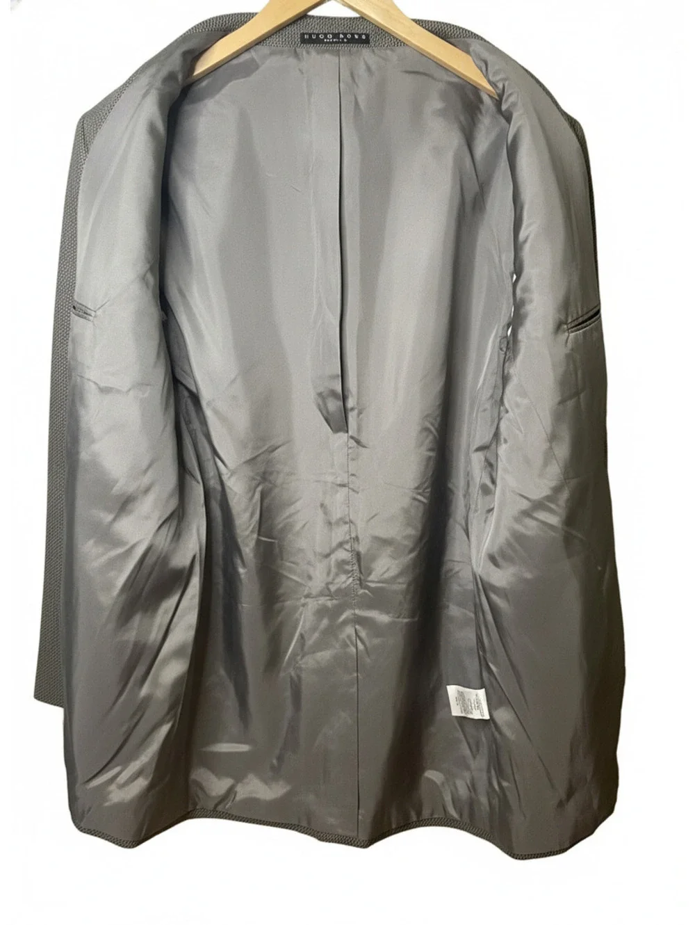 Hugo Boss Einstein Gray Silk Wool Blend Sport Coat Textured Geometric Weave 44R